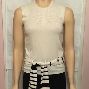 CHANEL Cashmere top Ivory Fr 38